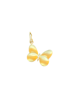 Mini Gold & Diamond Butterfly Charm