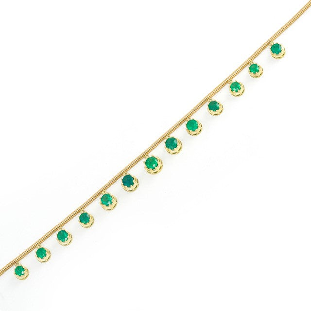 Emerald Fringe Necklace