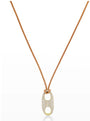 Small Diamond Nautical Link on Leather