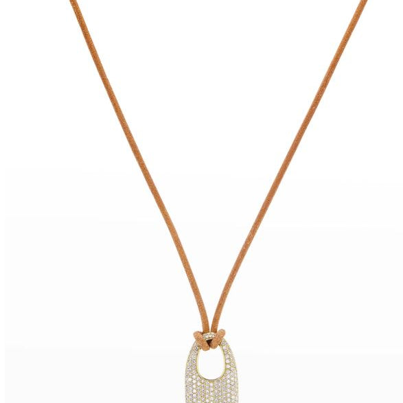 Small Diamond Nautical Link on Leather