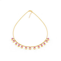 Pink Sapphire Fringe Necklace