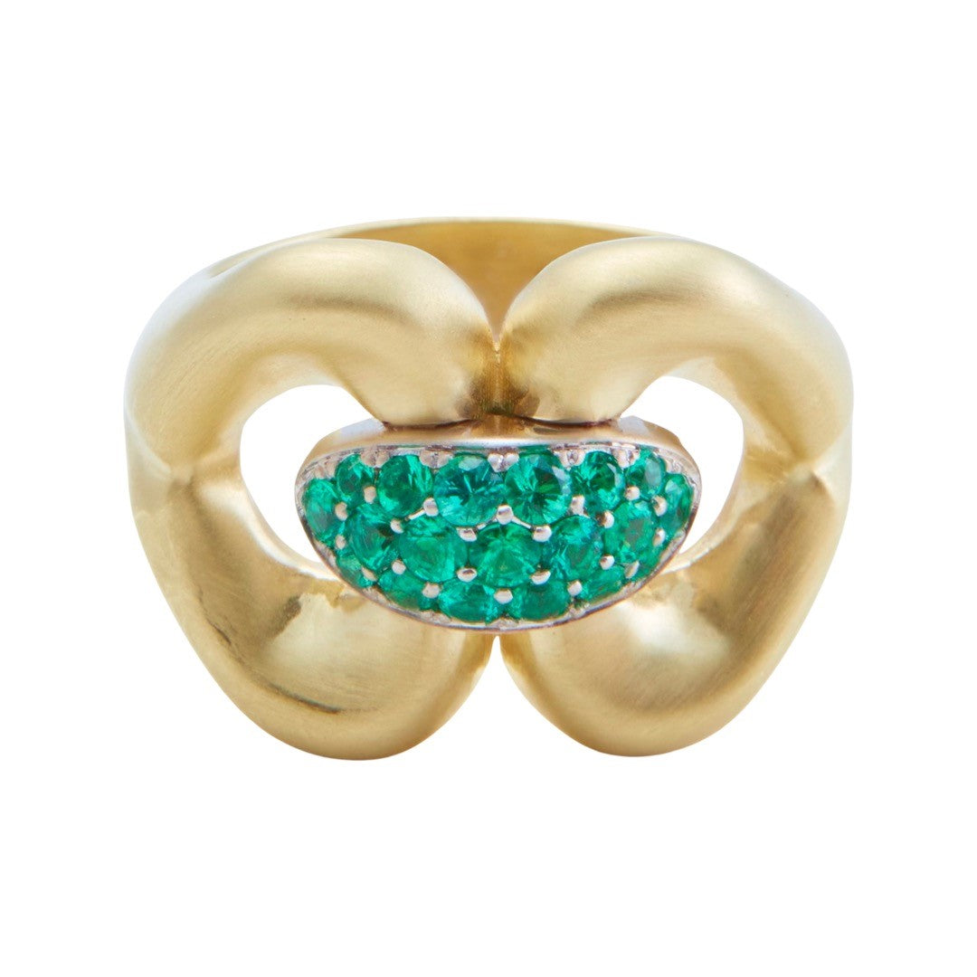 Emerald Nautical Ring