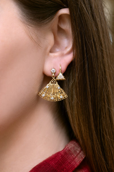 Trillion Diamond Earrings